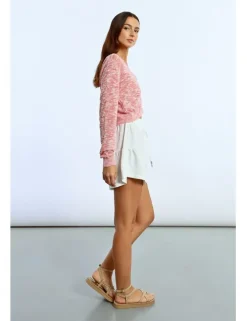 Short corto con lazada detalle pliegue