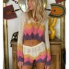 Short corto de punto multicolor