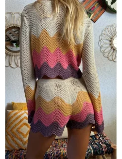 Short corto de punto multicolor