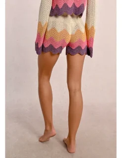 Short corto de punto multicolor