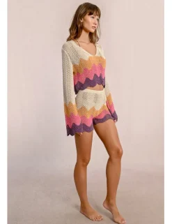 Short corto de punto multicolor