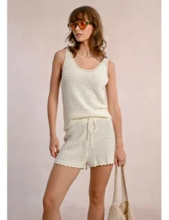 Short corto en tejido crochet