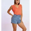 Short corto vaquero estampado corazones