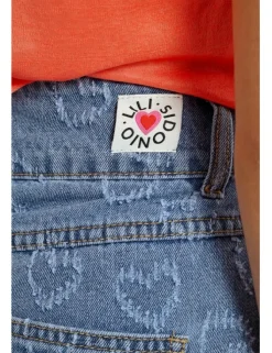 Short corto vaquero estampado corazones