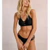 Top de bikini con escote halter y tiras