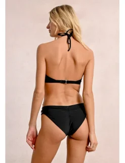Top de bikini con escote halter y tiras