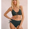 Top de bikini de tirantes escote tiras y lazada