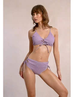 Top de bikini de tirantes escote tiras y lazada