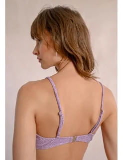 Top de bikini de tirantes escote tiras y lazada