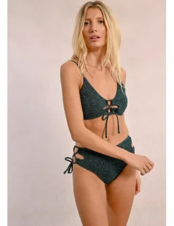 Top de bikini de tirantes escote tiras y lazada