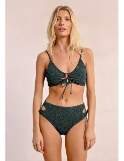 Top de bikini de tirantes escote tiras y lazada