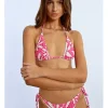 Top de bikini de triangulo estampado floral
