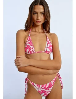 Top de bikini de triangulo estampado floral