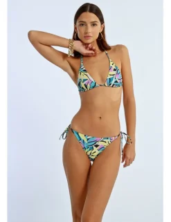 Top de bikini de triangulo estampado floral