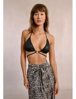 Top de bikini triángulo detalle corazón