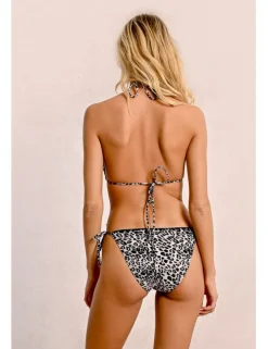 Top de bikini triángulo estampado animal