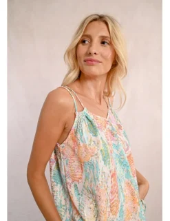 Top de doble tirante con estampado