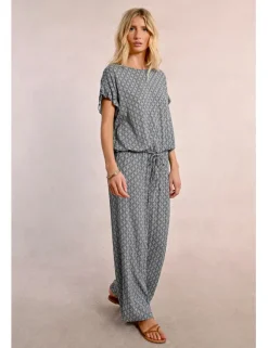 Top de manga corta con lazada y estampado