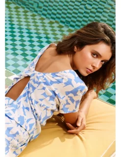 Top de manga corta estampado floral