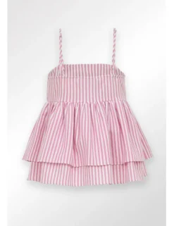 Top de tirantes con volantes y estampado