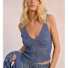 Top de tirantes en tejido de crochet