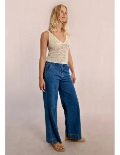 Top de tirantes en tejido de crochet