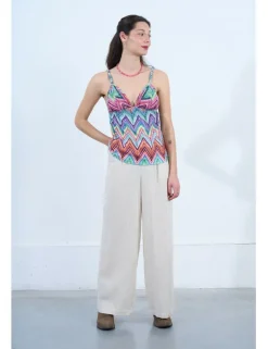 Top de tirantes estampado multicolor
