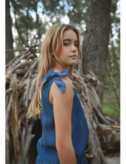 Top efecto vaquero de tirantes con lazada