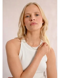 Top escote halter con cuello cerrado