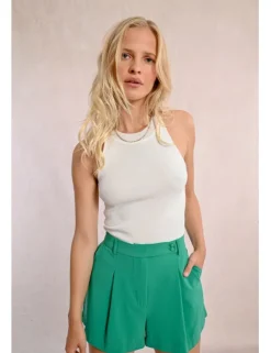 Top escote halter con cuello cerrado