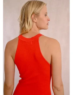 Top escote halter con cuello cerrado