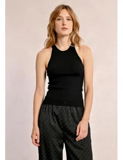 Top escote halter con cuello cerrado