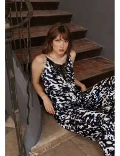Top lencero de tirantes con estampado