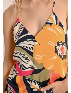 Top lencero de tirantes con estampado