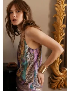 Top lencero de tirantes con estampado