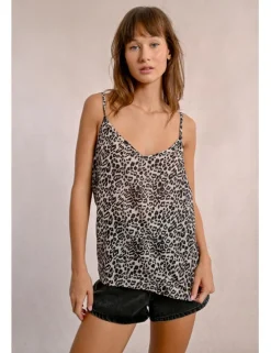 Top lencero de tirantes con estampado