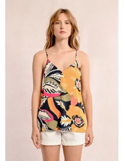 Top lencero de tirantes con estampado