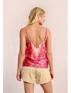 Top lencero de tirantes con estampado