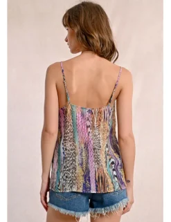 Top lencero de tirantes con estampado