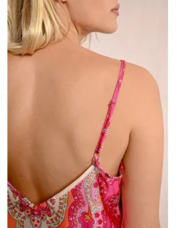 Top lencero de tirantes con estampado
