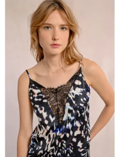 Top lencero de tirantes con estampado