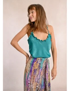 Top lencero de tirantes detalle volantes