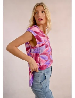 Top sin manga con estampado