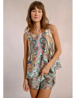 Top sin manga con estampado