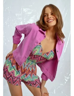 Veste en jean crop