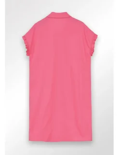 Vestido corto camisero con pliegues