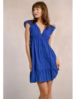Vestido corto de manga mariposa motivo paisley