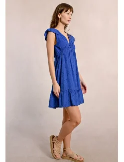 Vestido corto de manga mariposa motivo paisley