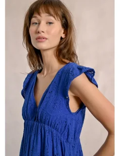 Vestido corto de manga mariposa motivo paisley