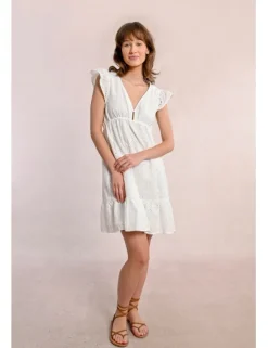 Vestido corto de manga mariposa motivo paisley